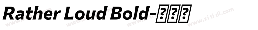 Rather Loud Bold字体转换